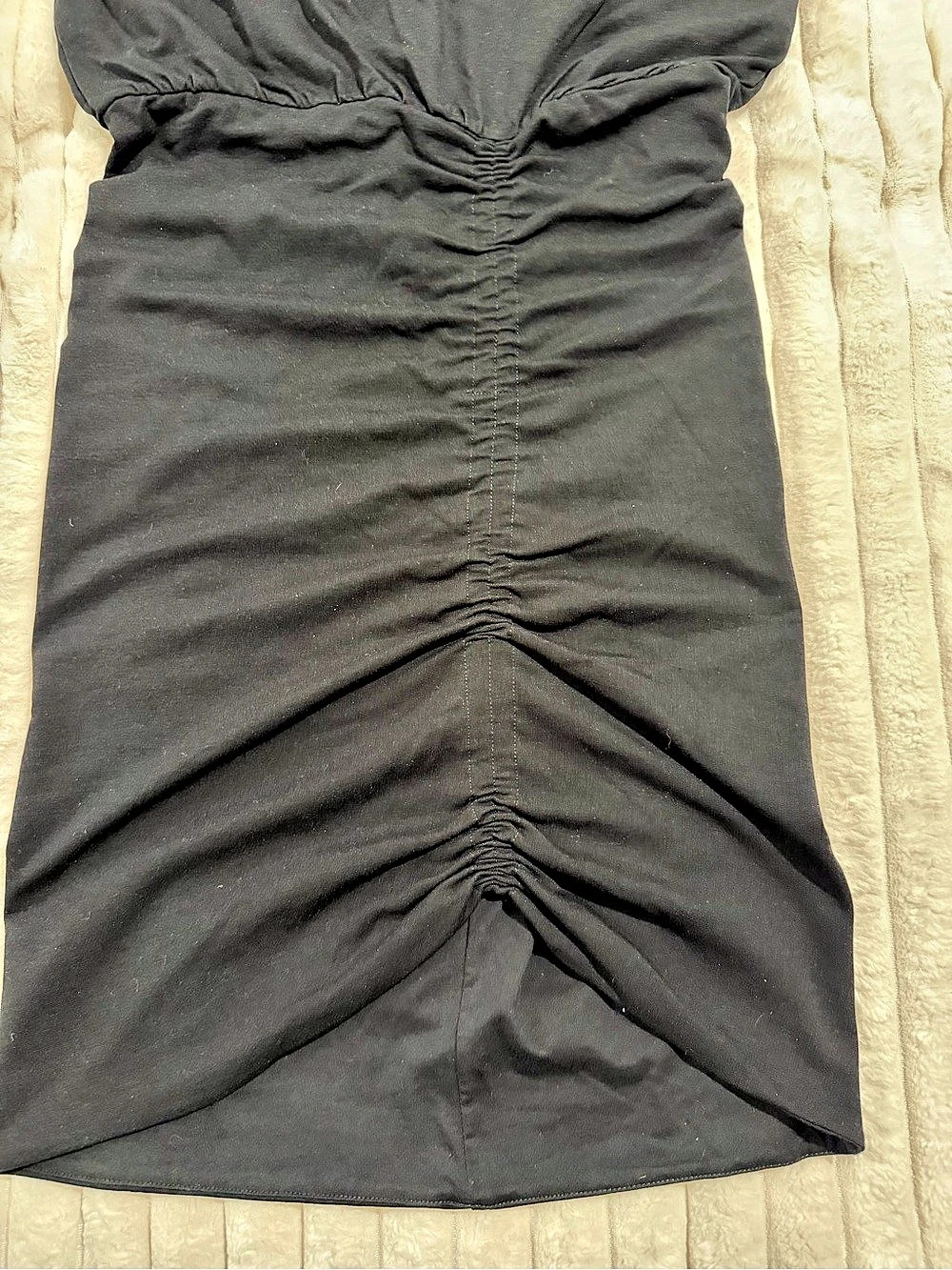 The Kooples Ruched Dress with Padded Shoulders Black medium - Picture 7 of 10